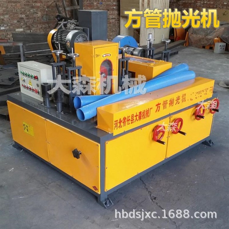 不锈钢四机面方管抛光机备设 方自动抛光机角QISH钢角铁除管锈厂