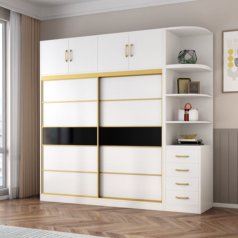 dnd2024卧室家用款衣柜推拉门出租房小户型现代简约柜子简易组装