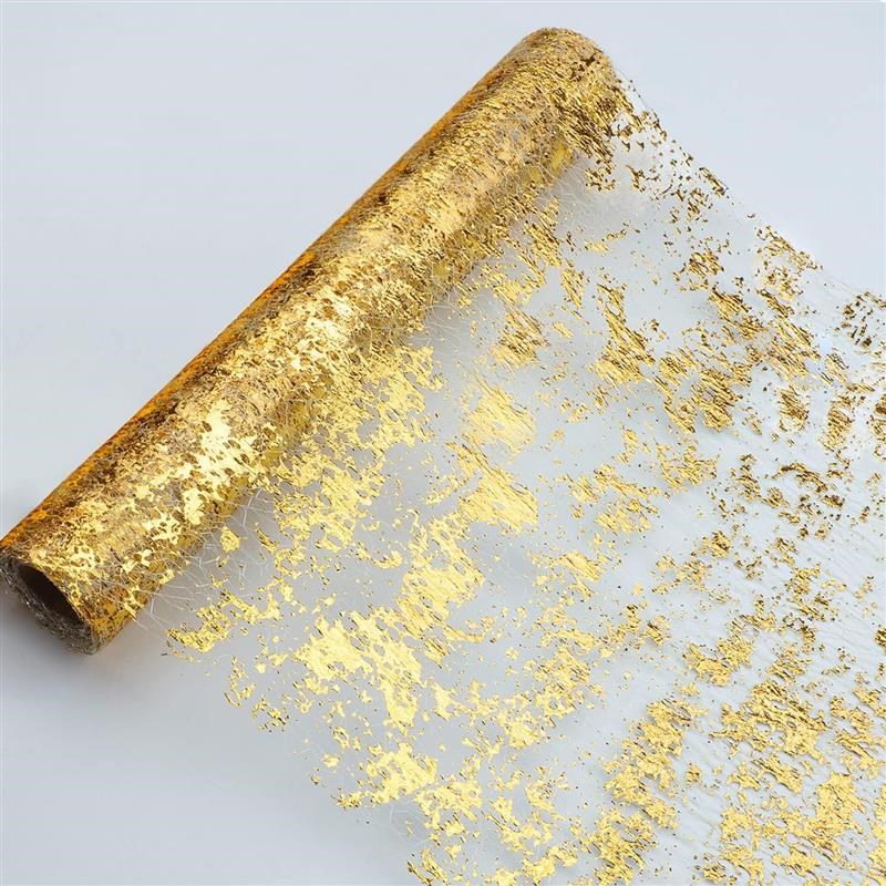 2024 New Year Table Runner golden sliver mesh Meeting Decor