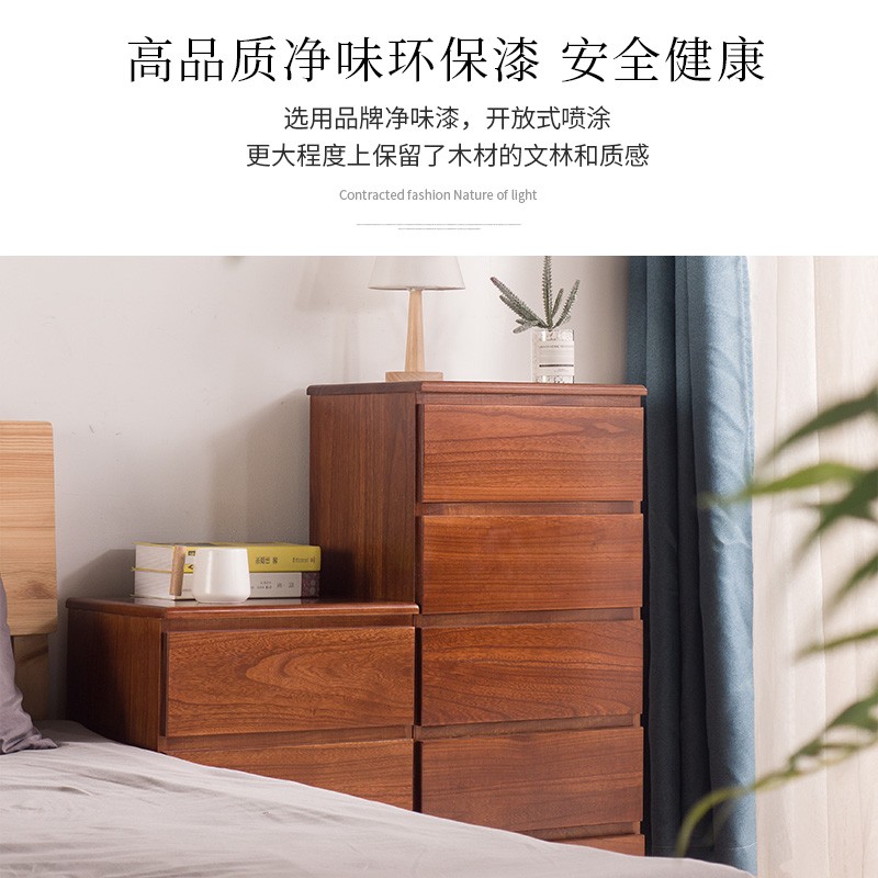 全实木斗柜整装收纳柜客厅多层抽屉式五斗柜N家用储物柜卧室床头