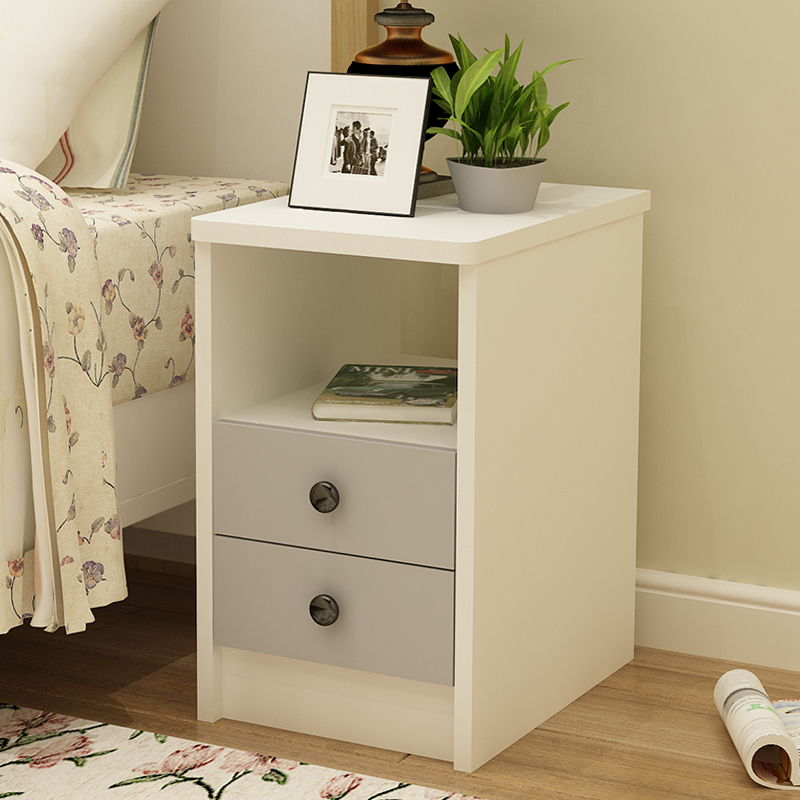 超窄小床头柜迷你简约整装卧室小型柜子三抽柜 带锁20/25/30/35cm