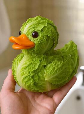 跨境新品Whimsical Vegetable Duck奇思妙想的蔬菜鸭树脂工艺摆件