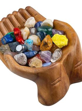 新款创意木质雕刻佛手果盘 家居客厅书房办公室摆件 装饰类艺术品