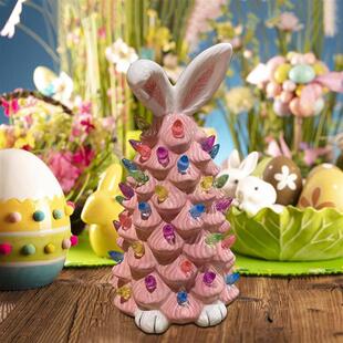 Easter bunny decorations陶瓷工艺兔子复活节装饰家居装饰摆件
