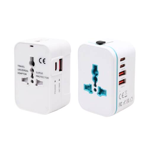 20W全球通用旅行转换插头多功能USB C快充Travel Adapter欧美澳洲