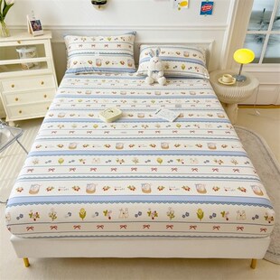 简单生活(总) 2025新款全棉喷气面料印花单T件床笠单个床罩A