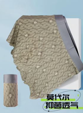 桑蚕丝抗菌男士平角裤莫代尔透气舒适面料凸囊袋设计猛男专属内裤