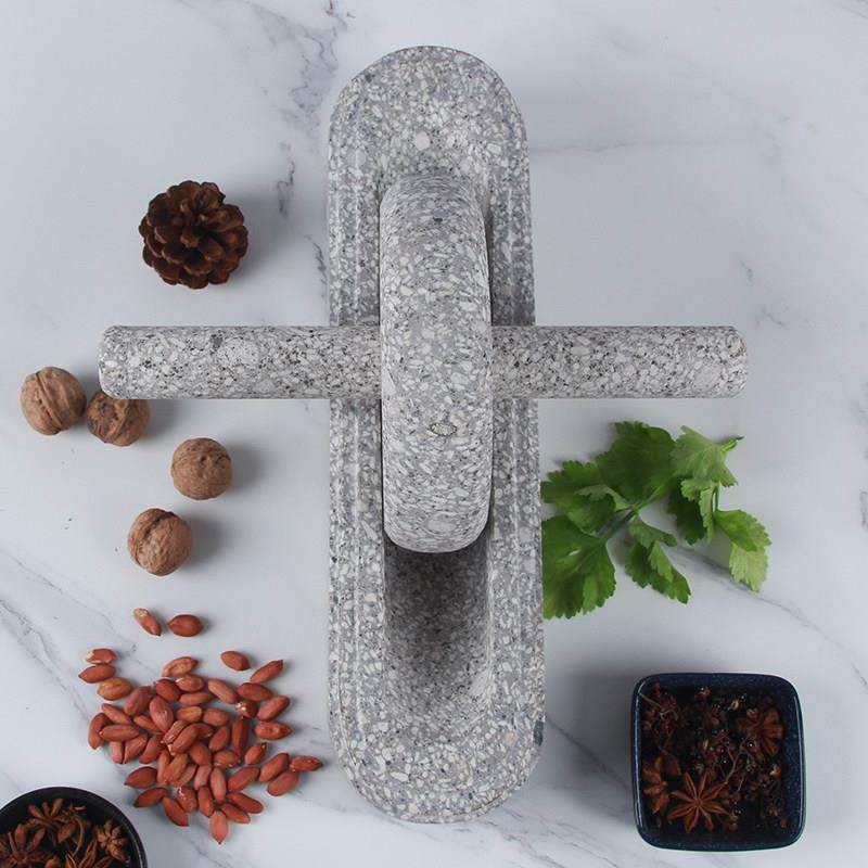 天然麦饭石碾子碾茶药碾手推槽臼粉碎老式研磨船中药捣捻粮食压器,厨房/烹饪用具,剥蒜器/压蒜器,淘宝优惠券,粉丝福利购,淘宝优惠卷