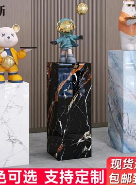 02大理石摆件底座高档轻奢岩板客厅装饰落地电视柜底座玄关摆件