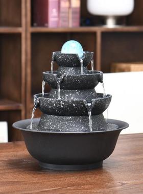 八方来财风水轮流水摆件循环水办公桌装饰客厅桌面招财喷泉风水球