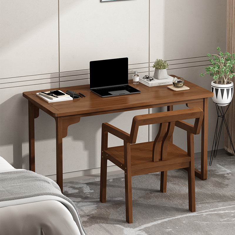 中式茶桌椅组合家用茶台茶室实木禅意功夫L茶几办公室书茶桌一体