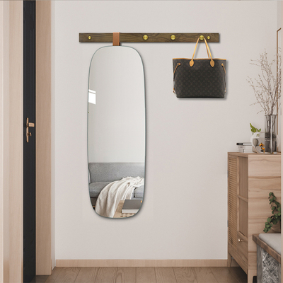 全身镜家用玄关入户门穿衣镜挂墙卧室衣帽架镜子一体多功能试衣镜