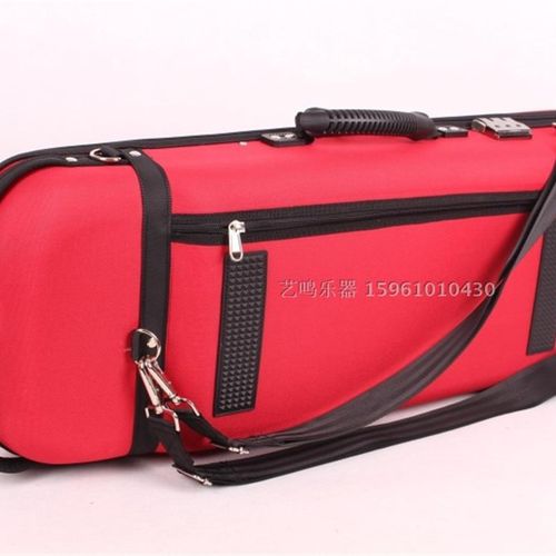 艺鸣  4/4EVA小提琴方盒防震 复合纤维小提琴盒 双单肩黑灰红蓝色