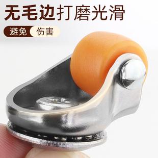 静音滚轮手推车滑轮承重移动底座插入式万向轮迷你小号定向橡胶轮