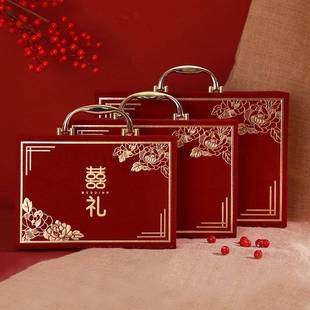 彩礼钱盒子订婚彩礼箱现金彩礼盒结婚提亲10万20万聘金礼金盒箱子