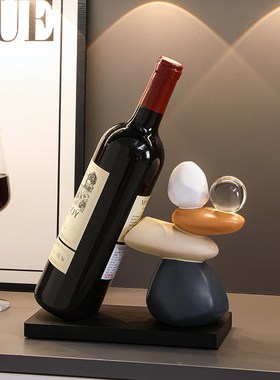 时来运转红酒架摆件酒柜装饰品轻奢高档高级感客厅餐边柜家居饰品