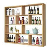 现代简约壁挂酒柜酒架墙上置物架简易酒格饭厅挂壁挂酒柜式 红酒架