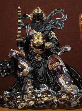 武财神赵公明神像佛堂客厅办公室店铺居家用供奉树脂佛像真身摆件