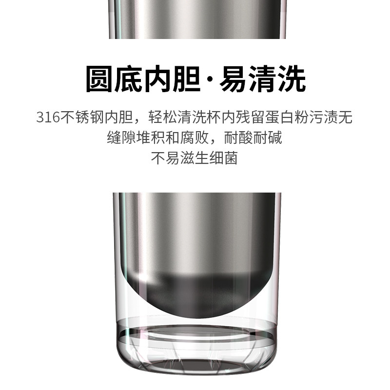 英国燃魔不锈钢摇摇杯健身杯运动水杯奶昔杯蛋白粉搅拌316保温杯