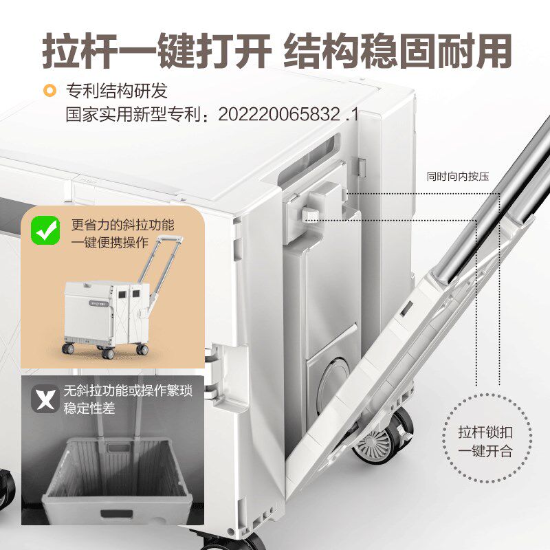 买菜小拉车家用轻便携折叠手拉杆拖车小推车取快递拉货超市购物车
