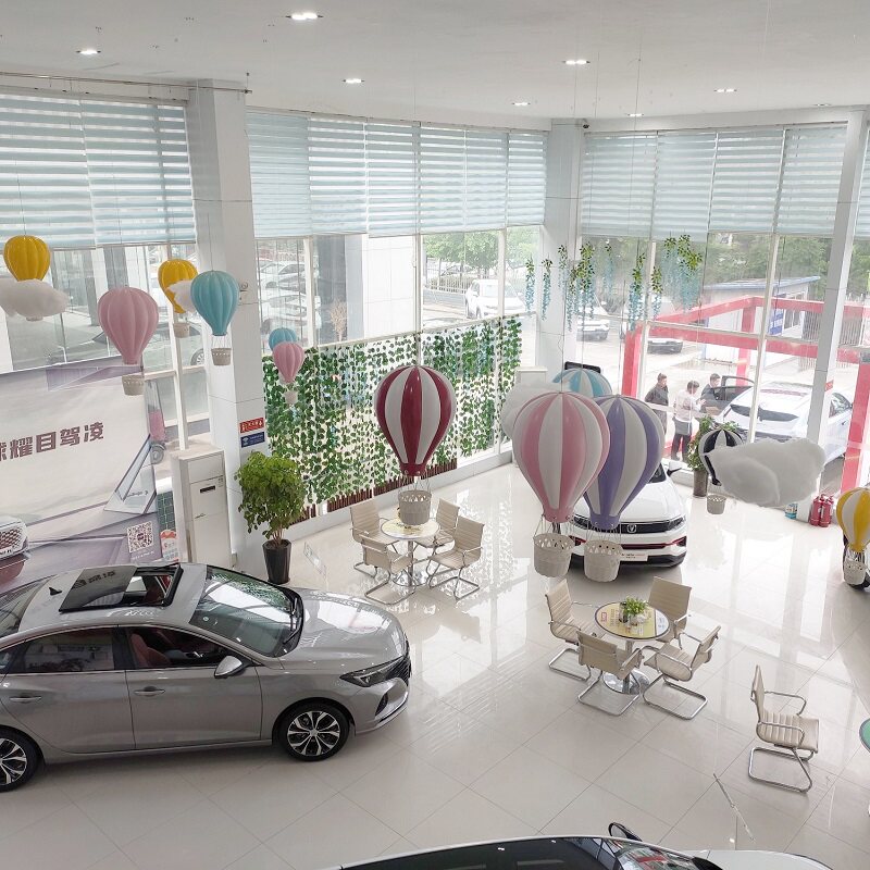 圣诞节装饰开业美陈道具塑料热气球吊饰汽车4s店展厅布置创意挂饰