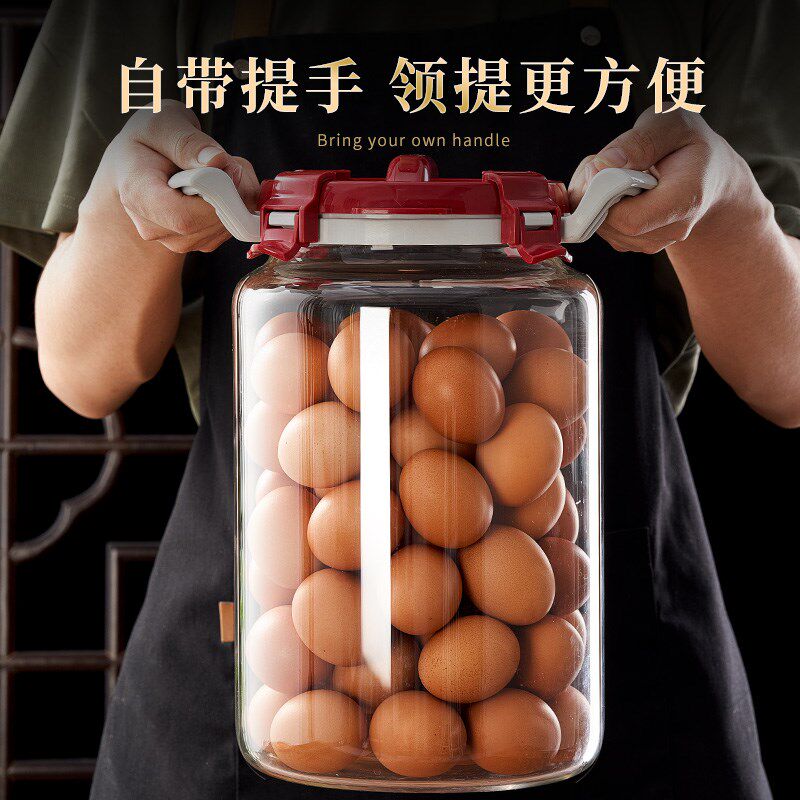 腌制咸鸭蛋鸡蛋容器泡菜坛子家用缸密封罐子食品级桶淹咸菜玻璃瓶