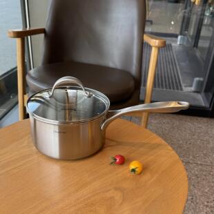 18/10不锈钢Chockmen三层钢一体点焊单柄奶锅奶煲煮面 面熬粥16/1