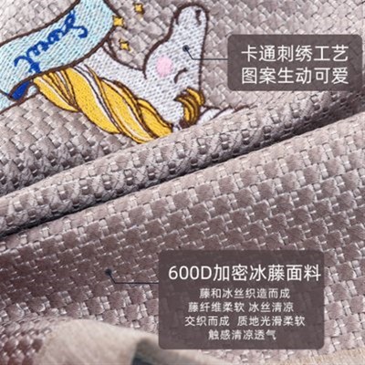 夏季凉席枕套大人6040藤席荞麦枕套一对装5535儿童3050可水洗枕套