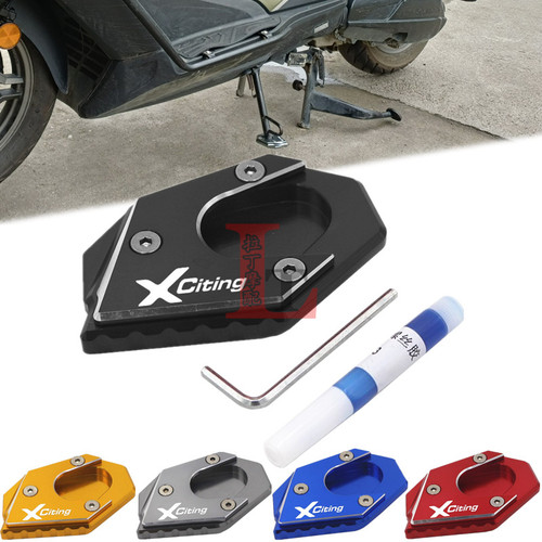 适用光阳赛艇250 Xciting300/400 CT250/300改装侧小脚撑加大垫座