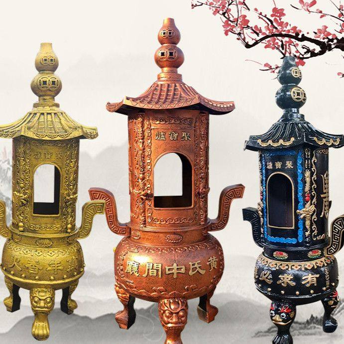 铸铁六角圆形寺院祠堂景区焚烧金纸炉特大号香炉烧不烂室外金炉桶,特色手工艺,其他特色工艺品,淘宝优惠券,粉丝福利购,淘宝优惠卷