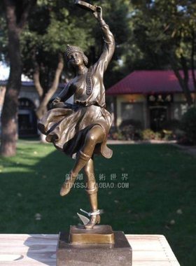 铜雕塑艺术品工艺品民族舞音乐舞蹈人物雕像装饰品摆件礼物礼品