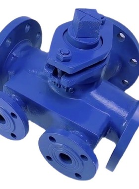 BX44W-16沥青专用铸钢法兰保温三通旋塞阀DN50 65 80 100 125 150