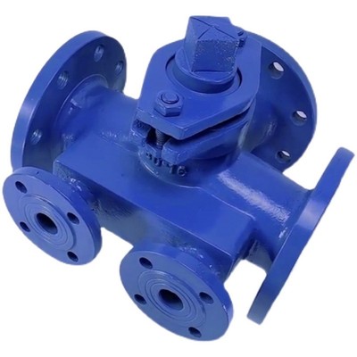 BX44W-16沥青专用铸钢法兰保温三通旋塞阀DN50 65 80 100 125 150