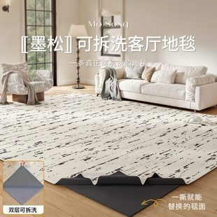 沙发卧室家用双层可拆洗奶油风轻奢高级感 可机洗地毯客厅2024新款