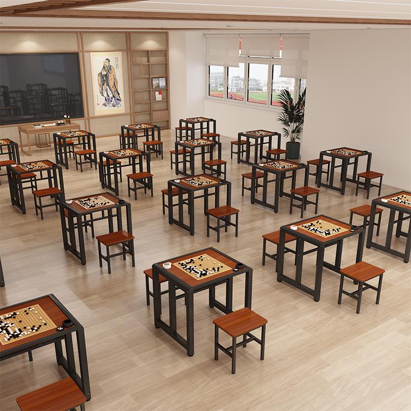 中国围棋象棋辅导班桌子培训桌国际象棋书法桌学生下棋多用棋盘桌