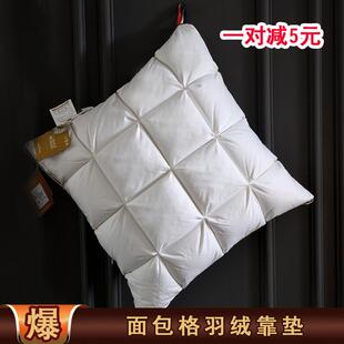 靠背枕床头羽绒靠垫抱枕芯客厅沙发靠枕芯95白鹅绒办公室卧室腰靠