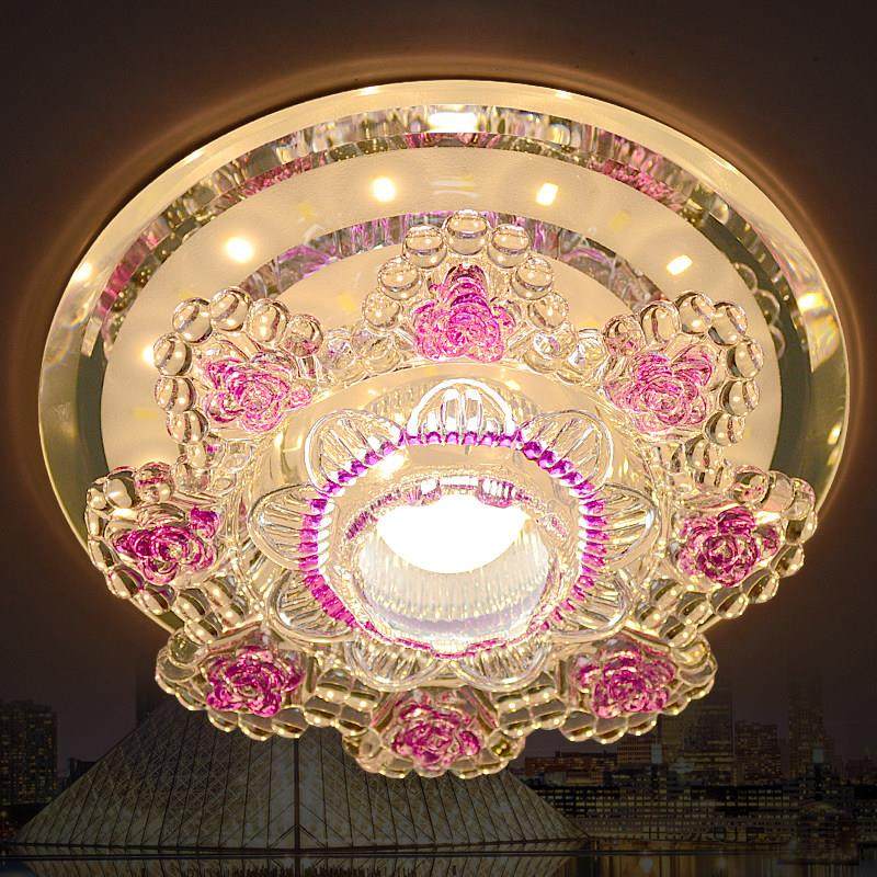 水晶创意暗装射灯led过道走廊灯玄关入户灯嵌入式天花灯明装筒灯,家装灯饰光源,明装射灯,淘宝优惠券,粉丝福利购,淘宝优惠卷