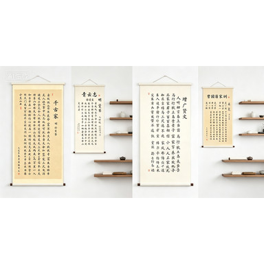 【下单立减50】字画励志书法实木油画布办公室挂画家训_YB2