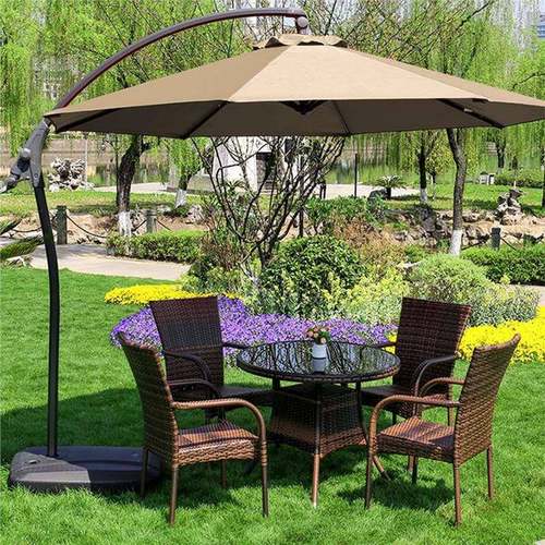 户外桌椅庭院花园藤椅休闲组合室外带伞阳台编藤三五件套庭院组合