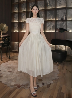 七爷定制 法式气质名媛显瘦优雅时尚连衣裙 21848