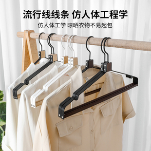 店防滑西服挂裤 轻奢实木铁艺衣架金属衣撑衣柜家用服装 晾衣架