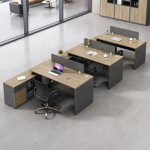 职员办公桌子办公室财务四人位工位员工卡位简约现代办公桌椅组合