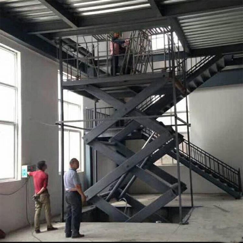 车库用固定剪叉式升降机剪叉式升降平台济南天越支持实力验厂