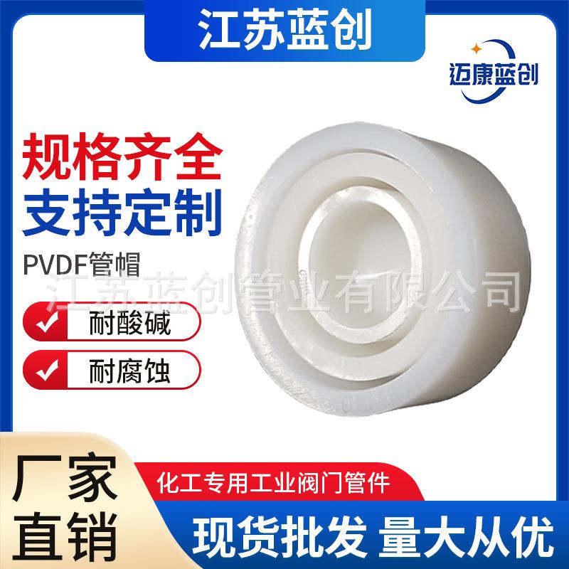工厂直发pvdf管帽PVDF承插管堵塑料管帽PVDF化工管帽管件耐酸碱