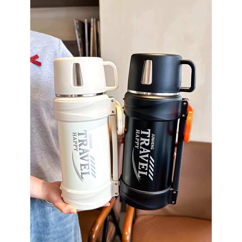 超大容量旅行保温壶户外便携车载杯子男家用热水瓶工地真空2000ml