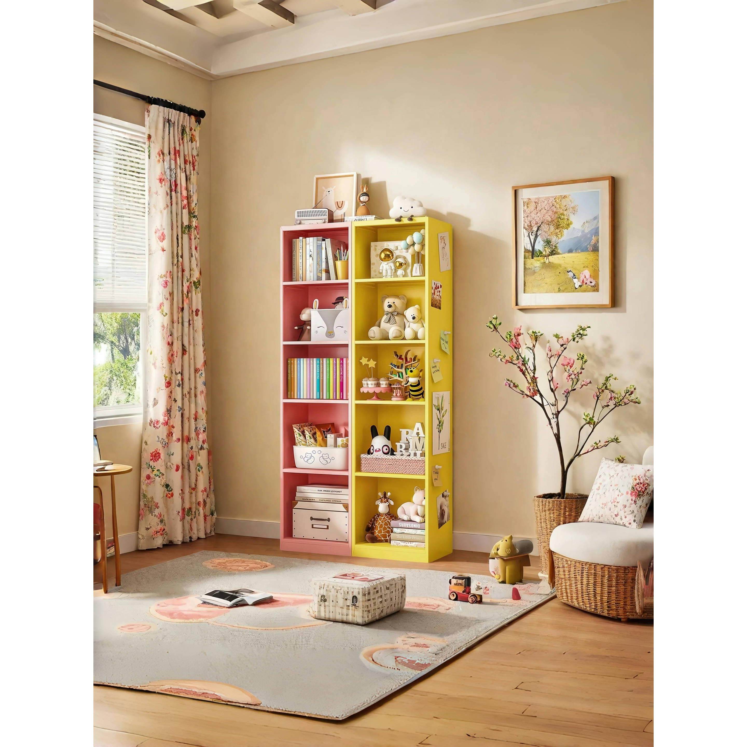 家用钢制书架落地多层夹缝转角书柜儿童卧室客厅书房铁艺置物架子,住宅家具,儿童书架,淘宝优惠券,粉丝福利购,淘宝优惠卷