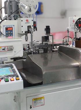 全自动双头穿护套压端子机，双侧1876.3插簧穿好双拉打端机