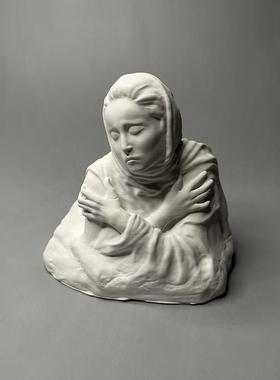 轻奢艺术人物复古雕塑石膏像扩香石高级小众氛围摆件家居软装饰品