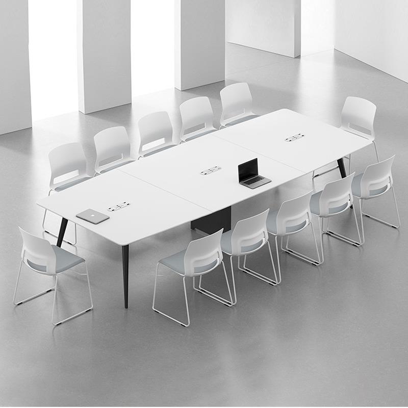 简易会议桌椅组合小型长桌办公家具简约现代公司会议室办公洽谈桌