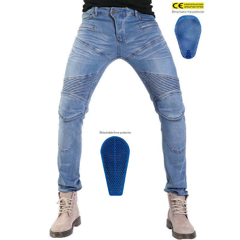 包邮 PK-718 机车牛仔裤男 休闲 机车骑行裤 修身弹力赛车防摔裤